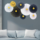 Maxbell 2 Set Mini Paper Fans Birthday Baby Shower Wedding Party Hanging Decor