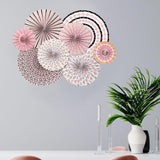 Maxbell 2 Set Mini Paper Fans Birthday Baby Shower Wedding Party Hanging Decoration