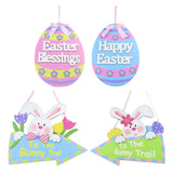 Maxbell 2x Door Hanging Wall Crafts Easter Decoration for Farmhouse Party