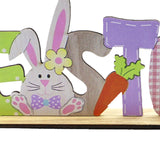 Maxbell Easter Spring Wooden Ornament Desk Tabletop Figurine Toys Horizontal easter