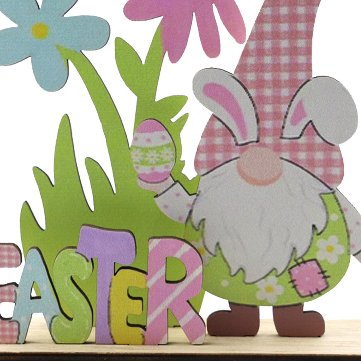 Maxbell Maxbell Easter Spring Wooden Ornament Desk Tabletop Figurine Toys Gnome Easter