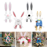 Maxbell 2Pcs Easter Decor Wreath Kit Bunny with Ears DIY Garland pink