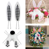 Maxbell 2 Set Easter Decor Wreath Kit Cute Bunny with Ears DIY