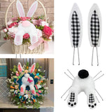 Maxbell 2 Set Easter Decor Wreath Kit Cute Bunny with Ears DIY