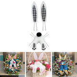 Maxbell 2 Set Easter Decor Wreath Kit Cute Bunny with Ears DIY