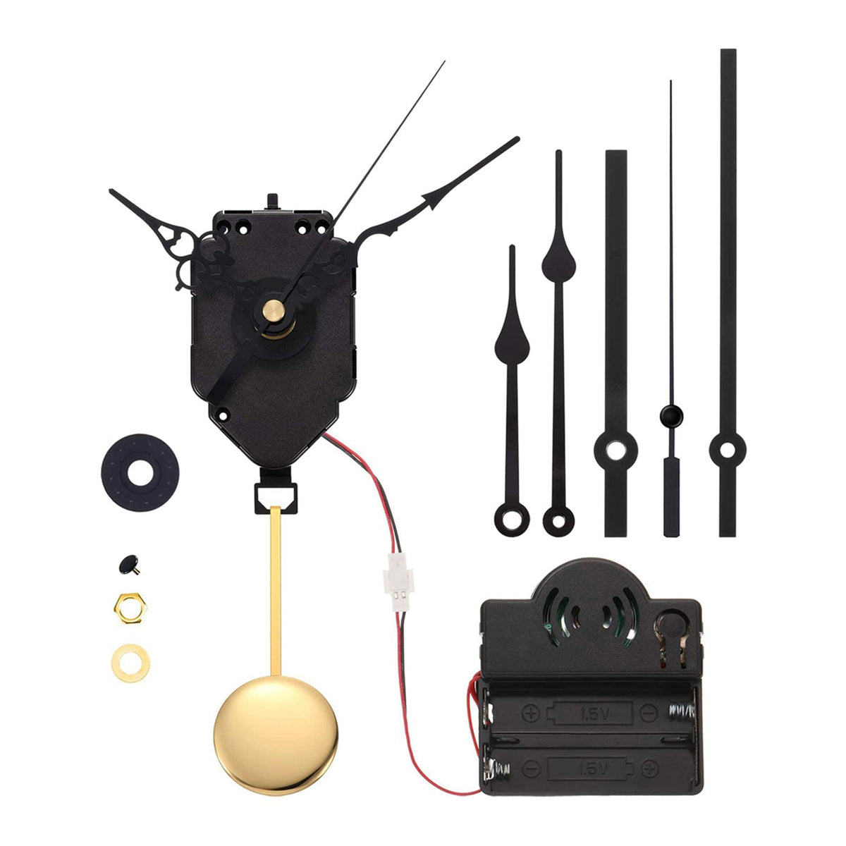 Maxbell Maxbell Pendulum Clock Movement Replacement DIY W/ 3 Pairs Hands & Pendulum