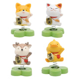Maxbell 2pcs Shaking Head Doll Figurine Animal Model Craft Ornament Home Decoration