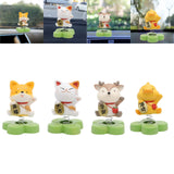 Maxbell 2pcs Shaking Head Doll Figurine Animal Model Craft Ornament Home Decoration