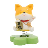 Maxbell 2pcs Shaking Head Doll Figurine Animal Model Craft Ornament Home Decoration