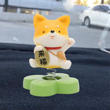 Maxbell 2pcs Shaking Head Doll Figurine Animal Model Craft Ornament Home Decoration