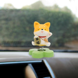 Maxbell 2pcs Shaking Head Doll Figurine Animal Model Craft Ornament Home Decoration