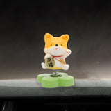 Maxbell 2pcs Shaking Head Doll Figurine Animal Model Craft Ornament Home Decoration