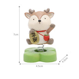 Maxbell 2pcs Shaking Head Doll Figurine Animal Model Craft Ornament Home Decoration