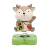 Maxbell 2pcs Shaking Head Doll Figurine Animal Model Craft Ornament Home Decoration
