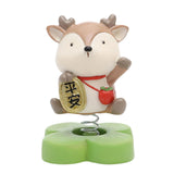 Maxbell 2pcs Shaking Head Doll Figurine Animal Model Craft Ornament Home Decoration