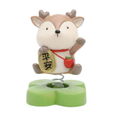 Maxbell 2pcs Shaking Head Doll Figurine Animal Model Craft Ornament Home Decoration