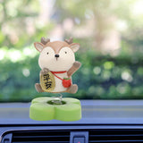 Maxbell 2pcs Shaking Head Doll Figurine Animal Model Craft Ornament Home Decoration
