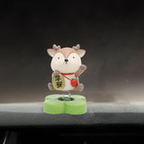 Maxbell 2pcs Shaking Head Doll Figurine Animal Model Craft Ornament Home Decoration