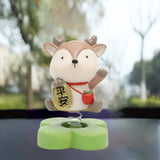 Maxbell 2pcs Shaking Head Doll Figurine Animal Model Craft Ornament Home Decoration