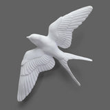 Maxbell 2x Nordic Resin Swallows Birds Wall Decor Garden Living Room Ornament