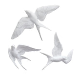 Maxbell 2x Nordic Resin Swallows Birds Wall Decor Garden Living Room Ornament