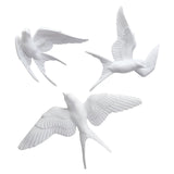 Maxbell 2x Nordic Resin Swallows Birds Wall Decor Garden Living Room Ornament