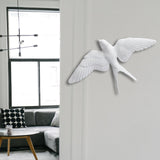 Maxbell 2 Pieces Nordic Resin Swallows Birds Wall Decor Garden Living Room Ornament