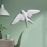 Maxbell 2x Nordic Resin Swallows Birds Wall Decor Garden Living Room Ornament