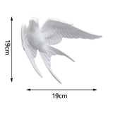 Maxbell 2pcs Nordic Resin Swallows Birds Wall Decor Garden Living Room Ornament