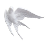 Maxbell 2pcs Nordic Resin Swallows Birds Wall Decor Garden Living Room Ornament