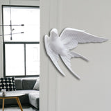 Maxbell 2pcs Nordic Resin Swallows Birds Wall Decor Garden Living Room Ornament