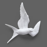 Maxbell 2pcs Nordic Resin Swallows Birds Wall Decor Garden Living Room Ornament