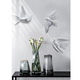 Maxbell 2pcs Nordic Resin Swallows Birds Wall Decor Garden Living Room Ornament