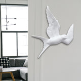 Maxbell 2 Pieces Nordic Resin Swallows Birds Wall Decor Garden Living Room Ornament
