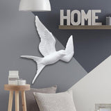 Maxbell 2pcs Nordic Resin Swallows Birds Wall Decor Garden Living Room Ornament
