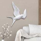 Maxbell 2pcs Nordic Resin Swallows Birds Wall Decor Garden Living Room Ornament