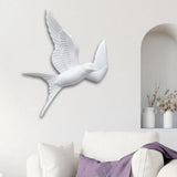 Maxbell 2pcs Nordic Resin Swallows Birds Wall Decor Garden Living Room Ornament