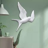 Maxbell 2pcs Nordic Resin Swallows Birds Wall Decor Garden Living Room Ornament