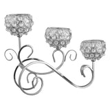 Maxbell 2 PCS Crystal Candle Holder 3 Arm Candelabra Wedding Table Centerpiece Decor