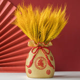 Maxbell 2x Novelty Money Bag Shape Flower Vase Planter Pot Wealth Luck Decoration