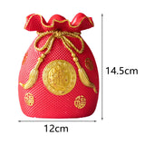 Maxbell 2x Novelty Money Bag Shape Flower Vase Planter Pot Wealth Luck Decoration
