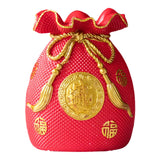 Maxbell 2x Novelty Money Bag Shape Flower Vase Planter Pot Wealth Luck Decoration