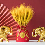 Maxbell 2x Novelty Money Bag Shape Flower Vase Planter Pot Wealth Luck Decoration
