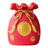 Maxbell 2x Novelty Money Bag Shape Flower Vase Planter Pot Wealth Luck Decoration