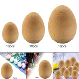 Maxbell 20Pcs Wood Simulation Eggs Ornaments Paint Exercise Home Party Decoration