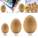 Maxbell 20 Pieces Wood Simulation Eggs Ornament Paint Exercise Home Party Decoration