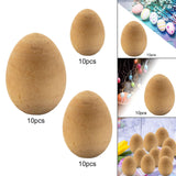 Maxbell 20Pcs Wood Simulation Eggs Ornaments Paint Exercise Home Party Decoration