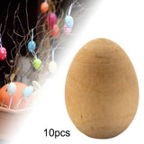 Maxbell 20 Pcs Wood Simulation Eggs Ornament Paint Exercise Home Party Decoration