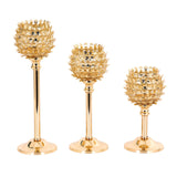Maxbell 2 x Crystal Candleholder Votive Candlestick Centerpiece Birthday Party Gold
