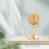 Maxbell 2 x Crystal Candleholder Votive Candlestick Centerpiece Birthday Party Gold
